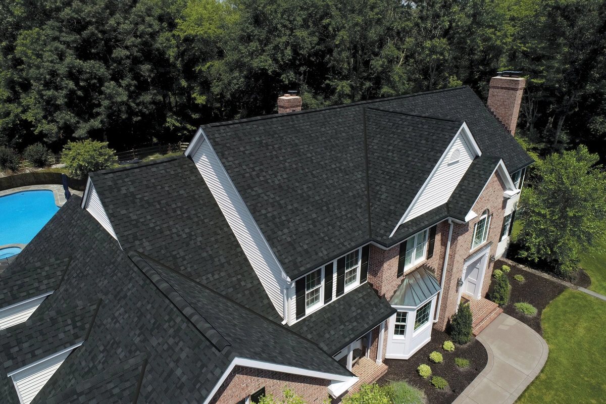Home roofed with IKO Dynasty® in Granite Black