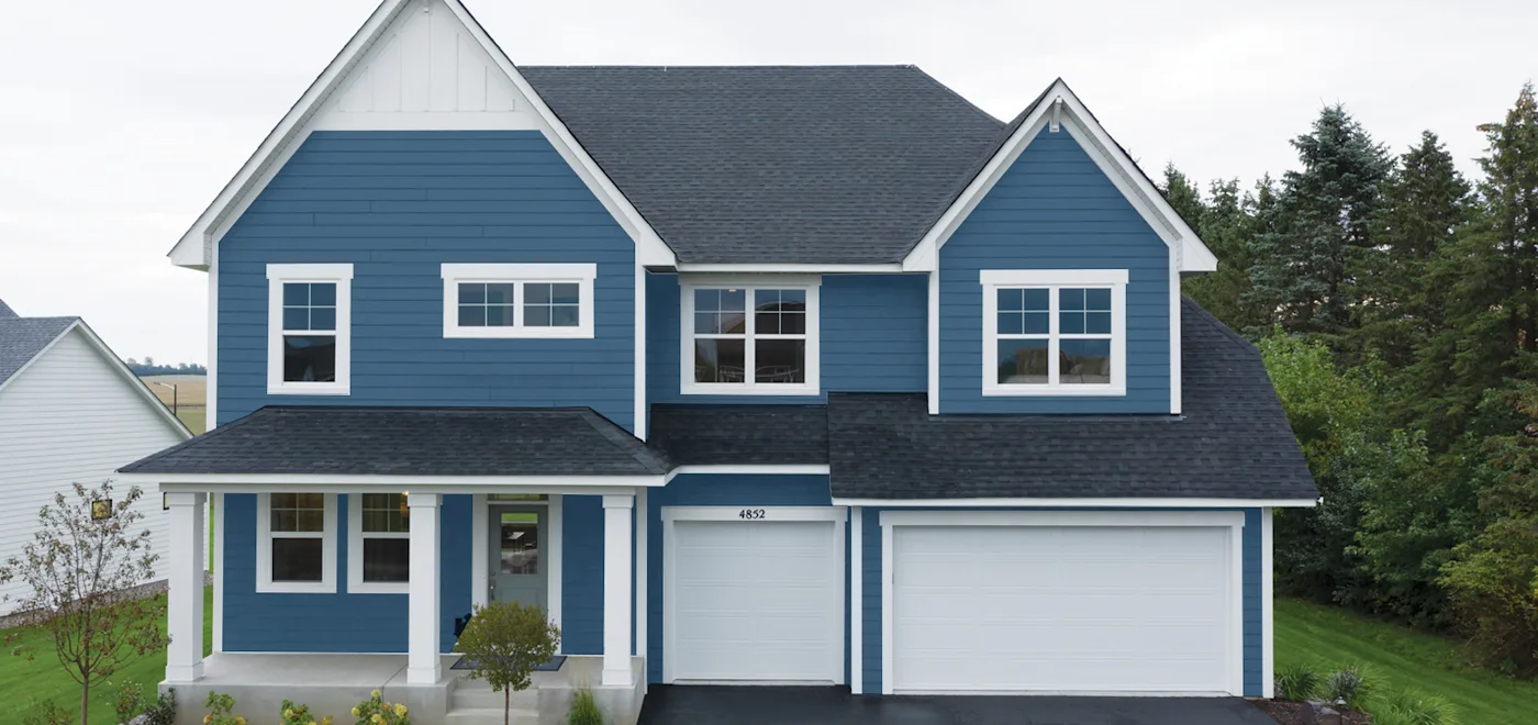 LP ExpertFinish Colors On Real Homes in Rapids Blue