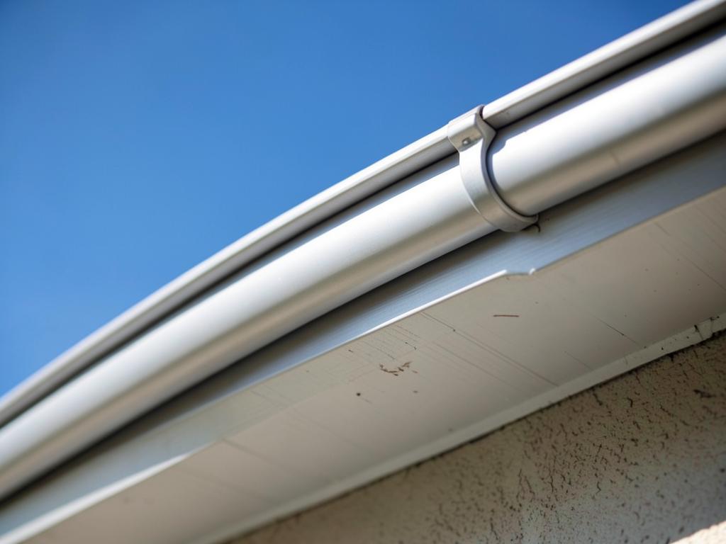 Seamless gutter installation on a home