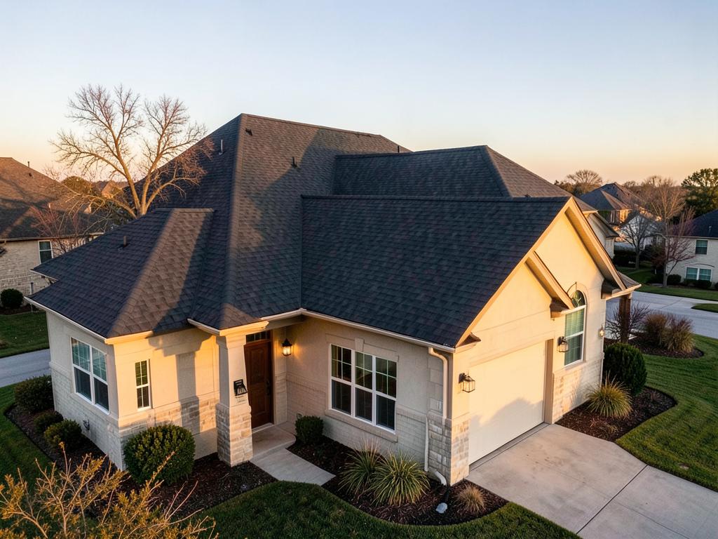 Newly installed shingle roof by BOLD Brothers